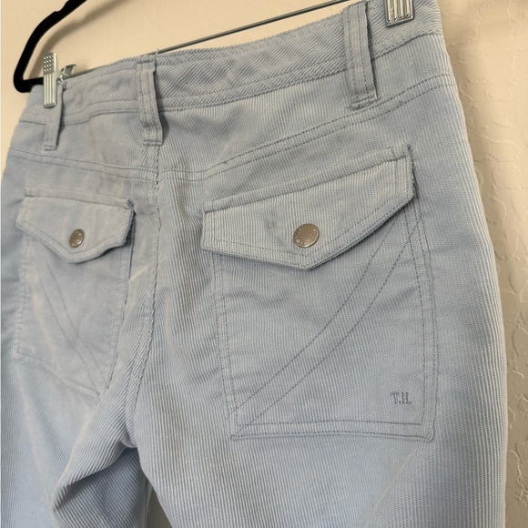 Tommy Hilfiger Corduroy Light Baby Blue Pants Flare Bootcut Style Y2K Retro 2 - Picture 4 of 4